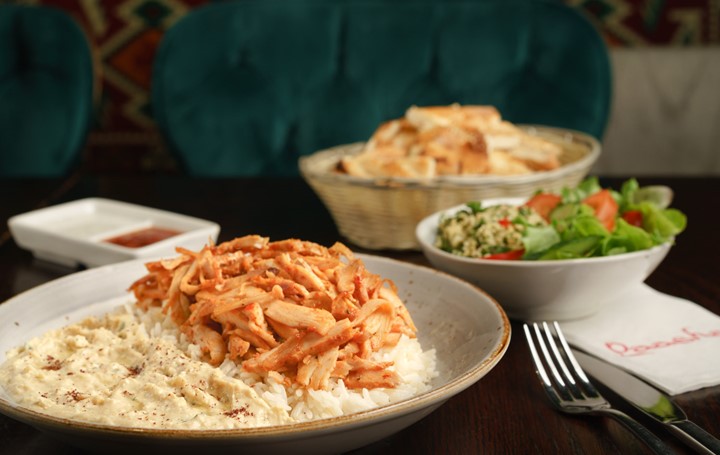 Doner Chicken On Rice And Salad